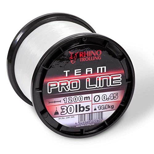 Rhino Premium Team Pro Line monofile Angelschnur Trolling Meeres Angeln, klar, 0,40 mm Rhino Premium Team Pro Line monofile Angelschnur Trolling Meeres Angeln, klar, 0,40 mm von Rhino
