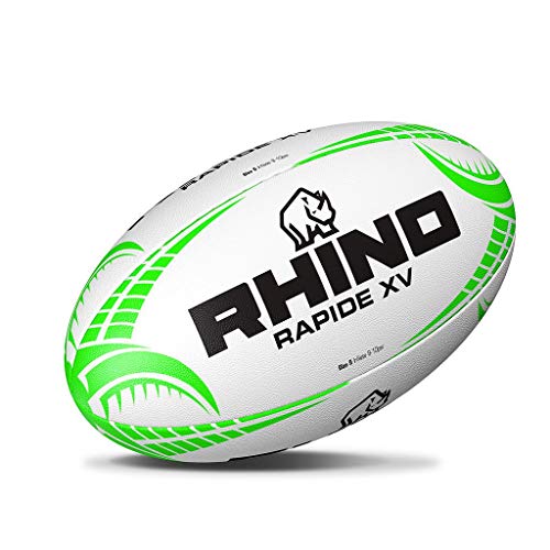 Rhino Rapide XV Rugbyball, Weiß/Grün, Größe 3 Rhino Rapide XV Rugbyball, Weiß/Grün, Größe 3 von Rhino