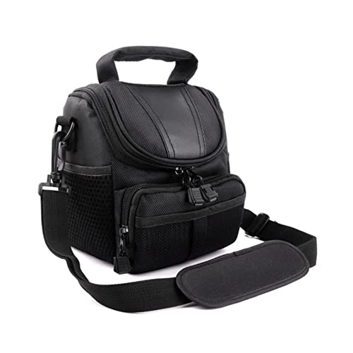 Kameratasche Schultertasche Retro Schwarz Tragbare Crossbody Tasche für Canon PowerShot G5X Mark II Digitalkamera, Schwarz , L, Kameratasche von Rhinos Blog