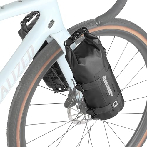 Rhinowalk Fahrrad Gepäckträgertasche Wasserdicht 4/7L Vorne Fahrradtasche für Gepäckträger Fahrrad Gabeltasche Rolltop Front Fork Bag Bikepacking Rhinowalk Fahrrad Gepäckträgertasche Wasserdicht 4/7L Vorne Fahrradtasche für Gepäckträger Fahrrad Gabeltasche Rolltop Front Fork Bag Bikepacking von Rhinowalk