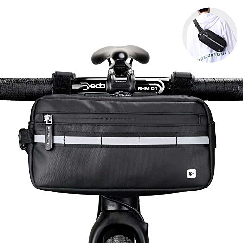 Rhinowalk Multifunktional Fahrrad Lenkertasche Wasserdicht Rahmentasche Oberrohrtasche Fahrradtasche Umhängetasche Handtasche Bauchtasche von Rhinowalk