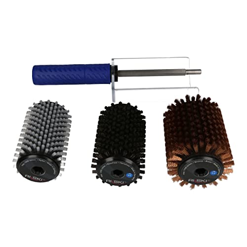 RiSki Rundbürsten Set 5-teilig für Alpinski, Langlaufski und Snowboard 100mm - Rotorbürsten Ski Set RiSki Rundbürsten Set 5-teilig für Alpinski, Langlaufski und Snowboard 100mm - Rotorbürsten Ski Set von RiSki