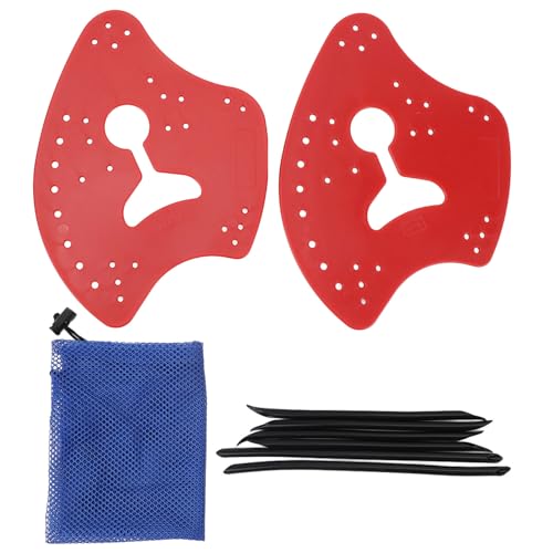 RiToEasysports 1 Paar Schwimmhandpaddel für das Training, Hydrodynamisches Design, Doppelseitig Verstellbares Silikon-PP-Material, Ideale Flossenflipper, Flache Paddel-Schwimmtrainingshilfe für von RiToEasysports