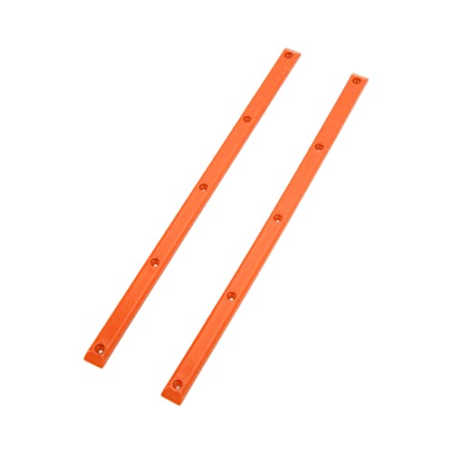 2Pcs Skateboard Rails Kantenschutz Verschleißfeste Flexible Rippen Bones Board Rails mit Befestigungsschrauben(Orange) von RiToEasysports