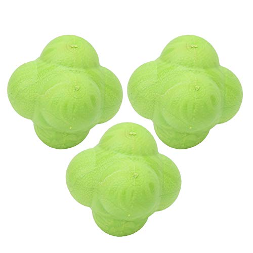 3pcs Reaktionsball, TPR Hex Bounce Reaktionsball Koordination Reflex Übung Sport Fitness Trainingsball(Grün) von RiToEasysports