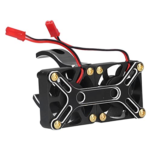 4985 1717 Aluminiumlegierung Brushless Motor Lüfter Kühlkörper für 1/5 RC Auto (Schwarz) Rc 1/5 Motorlüfter Zubehör Für Automodelle von RiToEasysports