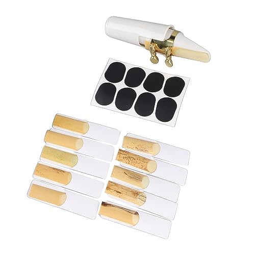 Altsaxophon-Mundstück-Set mit Professionellem Stimmzungen-Pad-Set für Klaren Klang, Blasinstrumenten-Zubehör für Anfänger und Fortgeschrittene Altsaxophon-Mundstück-Set mit Professionellem Stimmzungen-Pad-Set für Klaren Klang, Blasinstrumenten-Zubehör für Anfänger und Fortgeschrittene von RiToEasysports