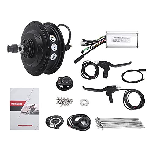 RiToEasysports 36V 500W Umrüstsatz für Elektrofahrräder, Hinterradnabenmotor-Set mit KT-900S-Anzeige, Geschwindigkeitssensor, Bremshebel für Elektrofahrräder (28-Zoll-12G-Speichen) von RiToEasysports