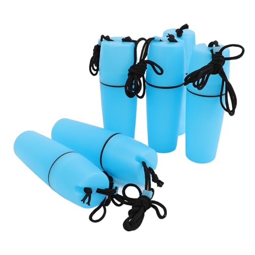RiToEasysports 6 Stück Kajak-Behälter Flasche, Haken Seil Tragbares ABS Wasserdichtes Trocken Kanister mit Versiegeltem Haken Seil Zum Tauchen Schnorcheln Surfen (Blue) von RiToEasysports