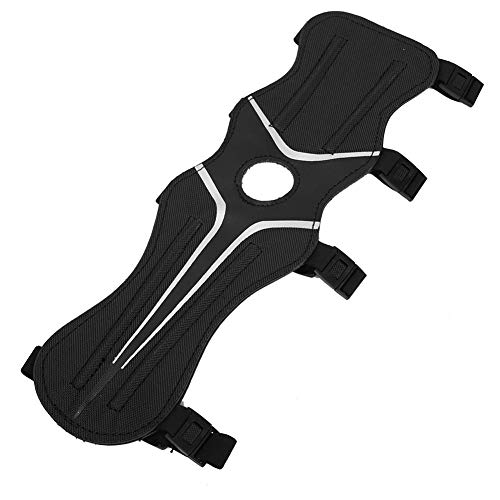 RiToEasysports 600D Armschutz, Nylon, Verstellbar, Bogenschießen, Armschutz, Schutzausrüstung für Recurve-Schießbogen (Schwarz) Bogenschießen Armschutz Lang von RiToEasysports