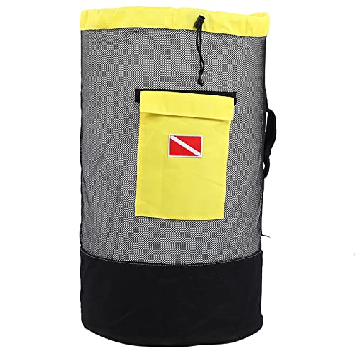 RiToEasysports 80L Tauchtasche mit Großem Fassungsvermögen, mit Mehreren Taschen Zum Driften, Schwimmen, Bergsteigen, Reisen (Schwarz Gelb) von RiToEasysports