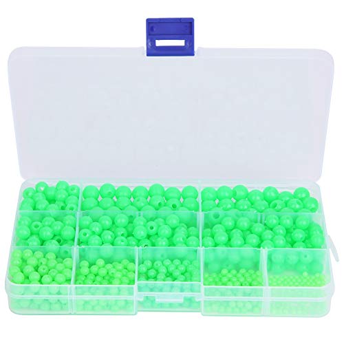 820Pcs Multi Models Leuchtende Angelperlen Runde geformte Angelperlen für Salzwasser-Süßwasser von RiToEasysports