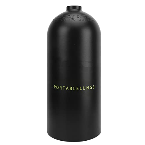 RiToEasysports DIDEEP Tauchflasche mit 3 L Fassungsvermögen, Kleine Sauerstoffflasche für Wasserrettungstauchen, Besichtigungen, Ersatzluftquelle (Schwarz) von RiToEasysports
