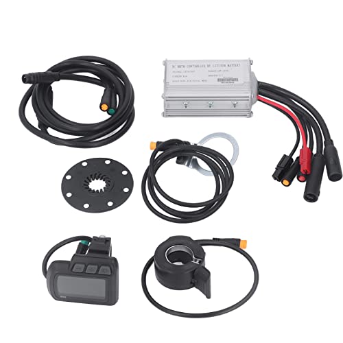 RiToEasysports E-Cycling-Motor-Controller-Kit, 15-A-Controller-Kit mit EN06-Panel-Daumengas-Power-Assist-Sensor-Kabelchip und 1T2-Verbindungsleitung für 250-W-350-W-Motor von RiToEasysports