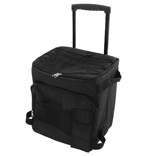 RiToEasysports Großer Rollender Kühler, 43 L, Große Kapazität, Zugstangen-Isoliertasche, Wasserabweisend, Auslaufsicher, Isolierte Weiche Kühltasche mit Rädern und Griff für Picknick, Camping von RiToEasysports