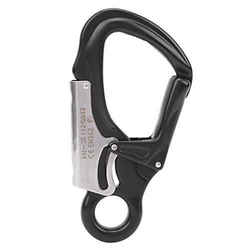 RiToEasysports Hakenclip Sicherheitshaken, Camnal AutoLock D-Verschlussschnapper Aluminium-Schnappverschluss-Hakenclip Zum Klettern auf Felsenbäumen (Schwarz) von RiToEasysports