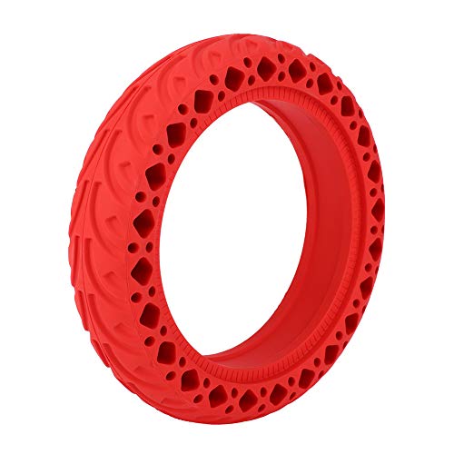 RiToEasysports Rollerreifen, 8,5-Zoll-Gummi-Anti-Explosions-Stoßdämpfungsreifen Elektroroller-Ersatzräder für M365 Elektroroller-Zubehör (Rot) von RiToEasysports