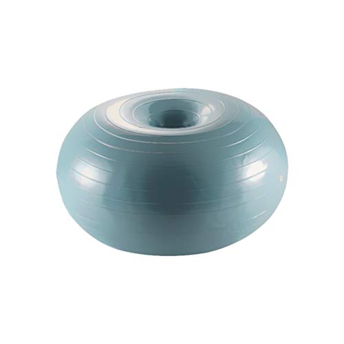 RiToEasysports Yoga-Ball, Aufblasbarer Gymnastikball, Donut-Yoga-Ball, Kerntraining, Stabilitätsball mit Aufblasbarer Pumpe für Yoga, Pilates, Gleichgewichtstraining (Grey) von RiToEasysports