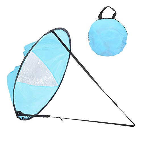 RiToEasysports Zusammenklappbares Downwind-Windpaddel, 108 X 108 cm, Seeblau, Kajak-Windsegel, Grünes Downwind-Windpaddel für Kajak, Kanu, Boot (Blauer See) von RiToEasysports