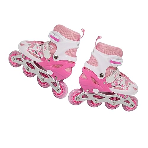 Verstellbare Inline-Skates, Rollschuhe aus PVC- und Gummimaterial mit Leuchtenden Rädern für, Jungen und Mädchen von RiToEasysports