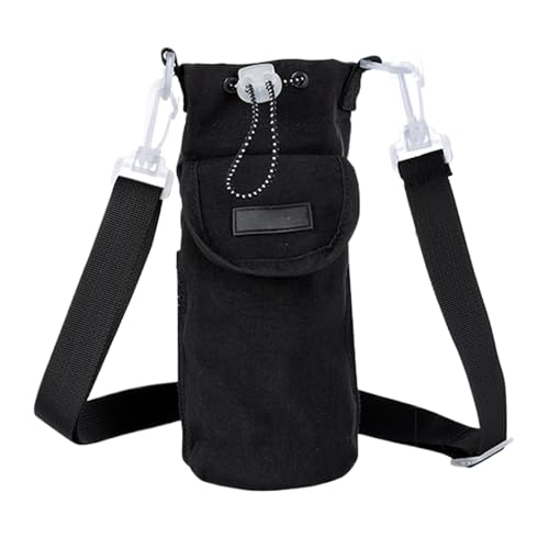 Isolierter Wasserflaschenhalter, Outdoor Sport Flaschenhalter, Camping Wasserflasche Tasche, Tasse Schutzhülle für Flasche, Isolationsflaschenhalter für Outdoor, Reise Flaschenhalter mit Gurt, Schwarz von Riaisttd