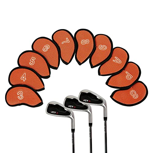 Rianpesn Schlägerhauben für Golfschläger,10-teiliges Besticktes Club-Label-Set für Eisenhölzer, Hybride | Langlebiges und stilvolles Golfzubehör für Driver, Hölzer und Hybriden Rianpesn Schlägerhauben für Golfschläger,10-teiliges Besticktes Club-Label-Set für Eisenhölzer, Hybride | Langlebiges und stilvolles Golfzubehör für Driver, Hölzer und Hybriden von Rianpesn