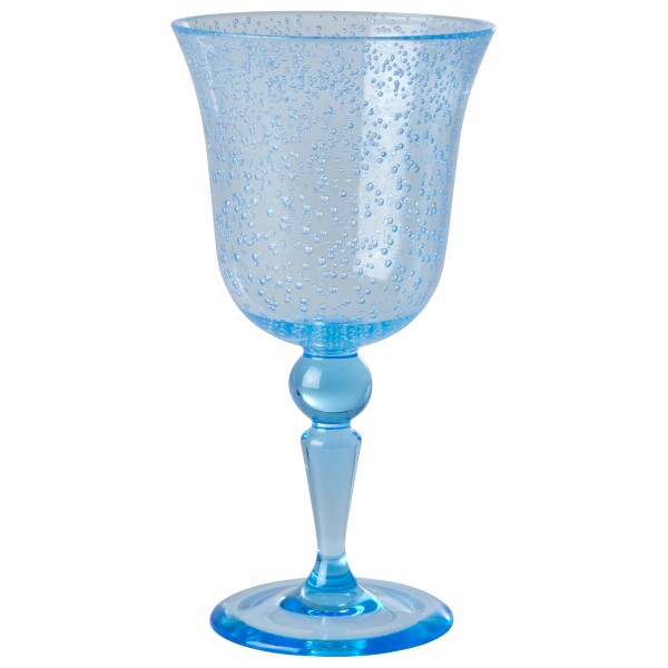 Rice - Acrylic Wine Glass in Bubble Design - Becher Gr 360 ml blau von Rice