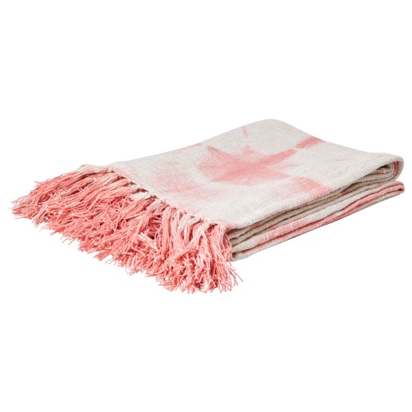Rice - Cotton Slub Tie & Dye Throw - Decke Gr 125 x 150 cm rosa von Rice