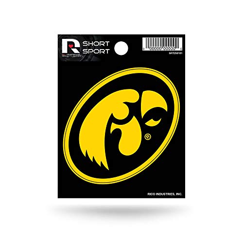 Rico Industries NCAA Iowa Hawkeyes gestanztes Team-Logo, kurzer Sport-Aufkleber von Rico Industries