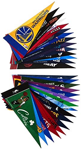 NBA Industries NBA Mini-Wimpel-Set, klein, Schwarz NBA Industries NBA Mini-Wimpel-Set, klein, Schwarz von Rico Industries
