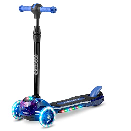 RICOKIDS Dreiradroller Robuster Roller für Kinder - DREI Stabile Rollen - Verfügt über Farbige LED-Beleuchtung Einstellbare Lenkerhöhe Breite rutschfeste Plattform - bis 35 Kg Blau und Schwarz RICOKIDS Dreiradroller Robuster Roller für Kinder - DREI Stabile Rollen - Verfügt über Farbige LED-Beleuchtung Einstellbare Lenkerhöhe Breite rutschfeste Plattform - bis 35 Kg Blau und Schwarz von Ricokids