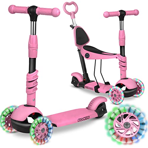 Ricokids 3-in-1-Laufroller für Kinder – Roller DREI Rollen - Kinderroller 3 Räder – Kinderroller ab 3 Jahre – Kleinkindroller – 27,5 x 55,5 x 78,5 cm - Farbe: Rosa Ricokids 3-in-1-Laufroller für Kinder – Roller DREI Rollen - Kinderroller 3 Räder – Kinderroller ab 3 Jahre – Kleinkindroller – 27,5 x 55,5 x 78,5 cm - Farbe: Rosa von Ricokids
