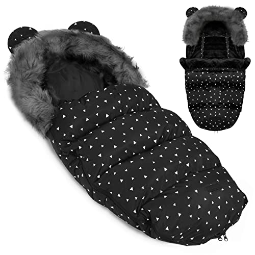 Ricokids Babyfußsack Kinderwagenfußsack Kinderwagen Fußsack Winterfußsack Elmi 96 x 45cm Schwarz, Weiß Ricokids Babyfußsack Kinderwagenfußsack Kinderwagen Fußsack Winterfußsack Elmi 96 x 45cm Schwarz, Weiß von Ricokids