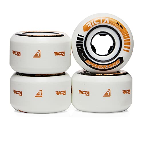 RICTA WHEEL DYNAMICS Ricta Wheels Speedrings Wide 99a Skateboard-Räder, weiß, 54 mm RICTA WHEEL DYNAMICS Ricta Wheels Speedrings Wide 99a Skateboard-Räder, weiß, 54 mm von Ricta