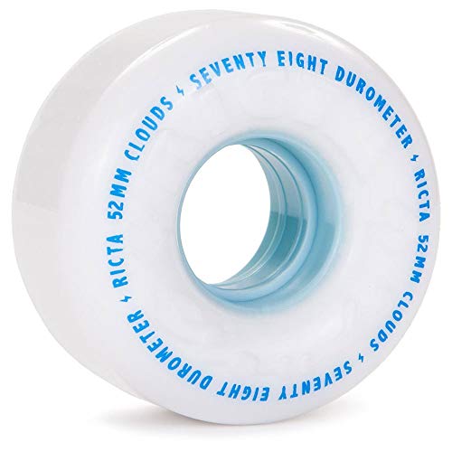 Ricta Unisex Adult Clouds 78A Cruiser Formula Wheel - White/Blue, 60 mm von Ricta