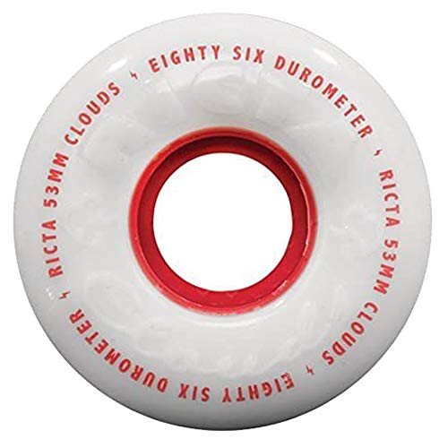 Ricta Clouds Skateboard-Rollen, 4 Stück, weiß/Rot, 53 mm Ricta Clouds Skateboard-Rollen, 4 Stück, weiß/Rot, 53 mm von Ricta