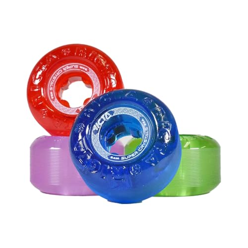 Ricta Super Crystals 95a Skateboard-Rollen, Violett/Grün/Blau/Rot, 54 mm von Ricta