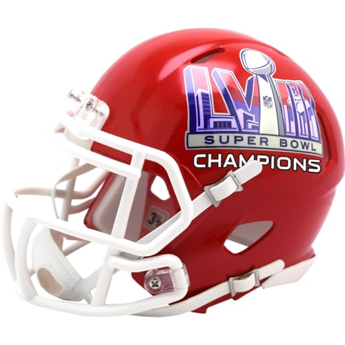 NFL Mini Speed Helm Kansas City Chiefs Superbowl Champions LVIII Footballhelm von Riddell