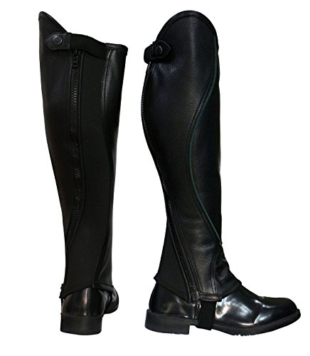 Riders Trend 10067190 Super Grip Gamasche aus Naturleder, zweifarbig, Black/Hunter Green, 45 x 44 cm Riders Trend 10067190 Super Grip Gamasche aus Naturleder, zweifarbig, Black/Hunter Green, 45 x 44 cm von Riders Trend