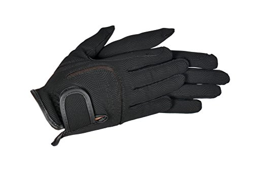 Riders Trend Erwachsene Reiter Handschuhe Reithandschuhe Kunst Bequem und Langlebig Kontakt, Black, S von Riders Trend