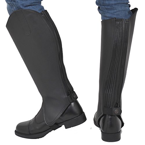 Riders Trend Erwachsene Reiterchaps Leder Premium Rindsleder mit Amara Gefüttert Chaps-Gaiter, XXS von Riders Trend