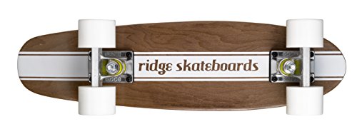 Ridge Cruiser Maple Holz Mini Number Four Skateboard, White, MPB-22-NR4 von Ridge