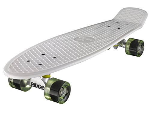 Ridge PB-27-White-ClearGreen Skateboard, White/Clear Green, 69 cm Ridge PB-27-White-ClearGreen Skateboard, White/Clear Green, 69 cm von Ridge