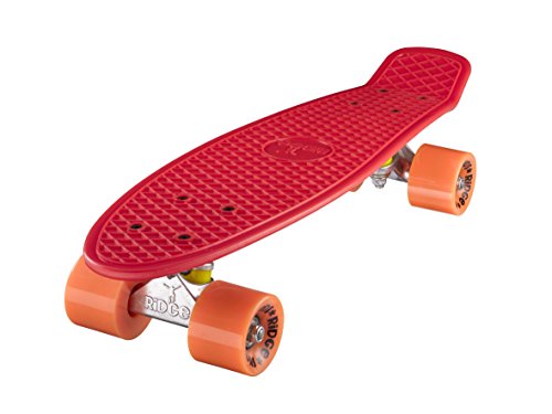 Ridge Skateboard 55 cm Mini Cruiser Retro Stil In M Rollen Komplett U Fertig Montiert Rot Orange, Ridge Skateboard 55 cm Mini Cruiser Retro Stil In M Rollen Komplett U Fertig Montiert Rot Orange, von Ridge