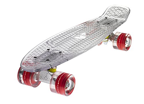 Ridge Skateboard Blaze Mini Cruiser , klar/rot, 55 cm Ridge Skateboard Blaze Mini Cruiser , klar/rot, 55 cm von Ridge Skateboards