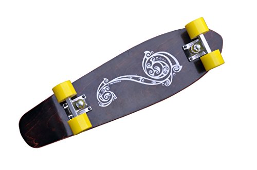 Ridge Unisex-Adult Skateboard Polynesia 69 cm Maple Longboard Cruiser, Gelb, 27 Zoll Ridge Unisex-Adult Skateboard Polynesia 69 cm Maple Longboard Cruiser, Gelb, 27 Zoll von Ridge Skateboards