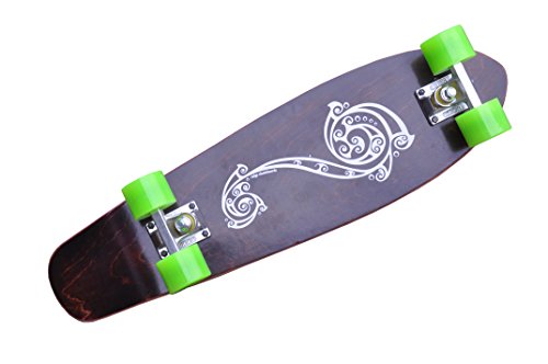 Ridge Unisex-Adult Skateboard Polynesia 69 cm Maple Longboard Cruiser, Grün, 27 Zoll von Ridge Skateboards