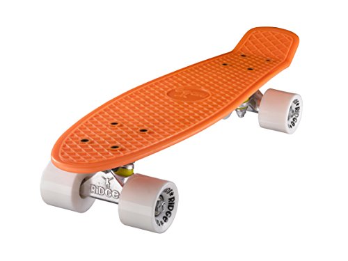 Ridge 22" Mini Cruiser Board Retro Skateboard, komplett ausgerüstet, in orange, völlig in der EU entworfen und hergestellt Ridge 22" Mini Cruiser Board Retro Skateboard, komplett ausgerüstet, in orange, völlig in der EU entworfen und hergestellt von Ridge Skateboards
