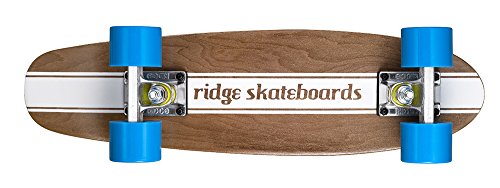 Ridge Cruiser Maple Holz Mini Number Four Skateboard, Blue, MPB-22-NR4 von Ridge