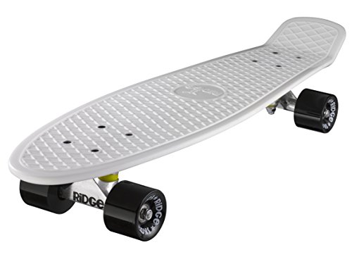 Ridge PB-27-White-Black Skateboard, White/Black, 69 cm von Ridge Skateboards